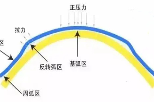 角膜塑形镜对角膜施加力度示意图